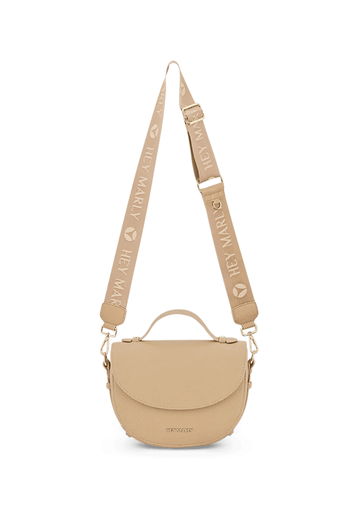 Seitenansicht auf neutralem Hintergrund des Produktes Signature Strap in der Farbe Sand