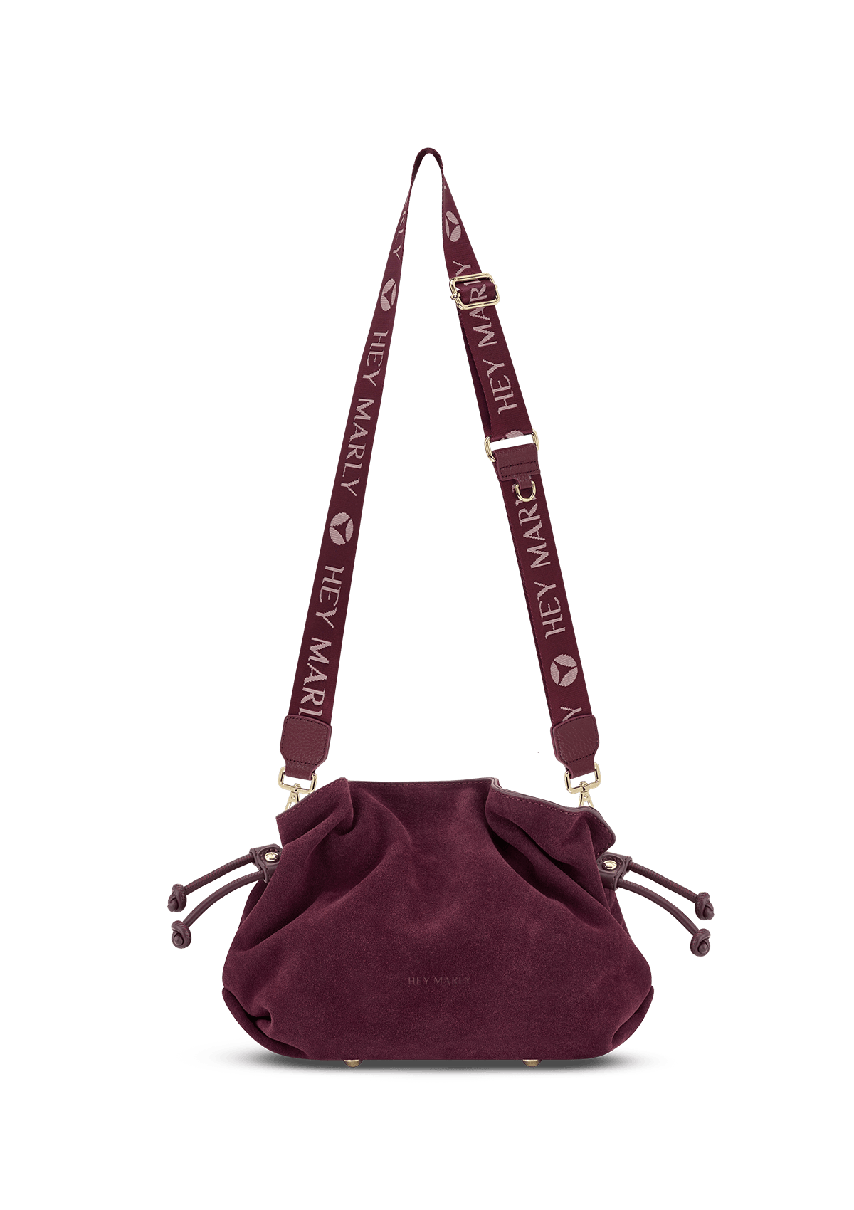 Seitenansicht auf neutralem Hintergrund des Produktes Signature Strap in der Farbe Berry