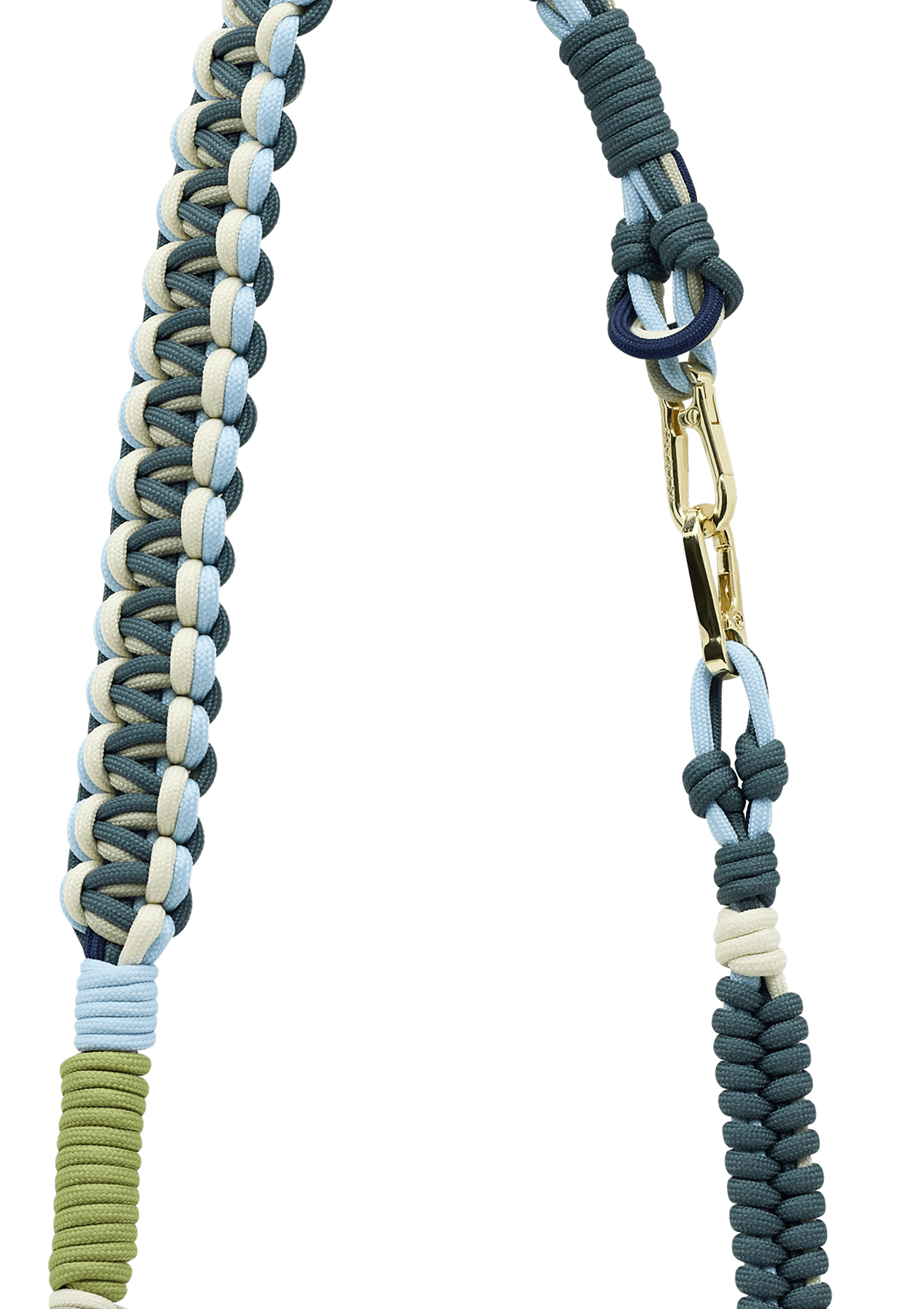 Produktabbildung auf neutralem Hintergrund des Produktes Nautic Strap in der Farbe Crema-Teal