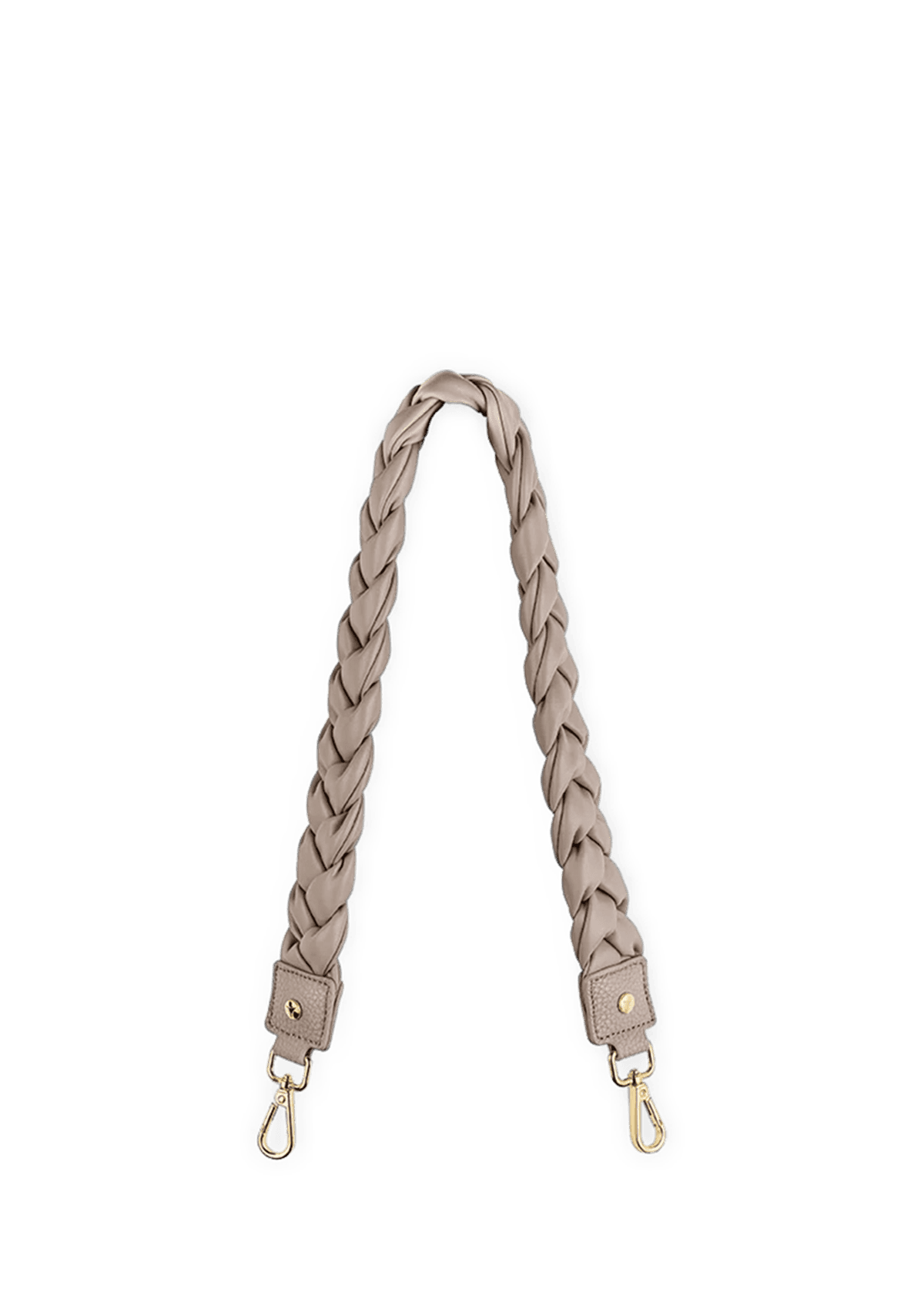 Frontalansicht auf neutralem Hintergrund des Produktes Braided Strap in der Farbe Mocha