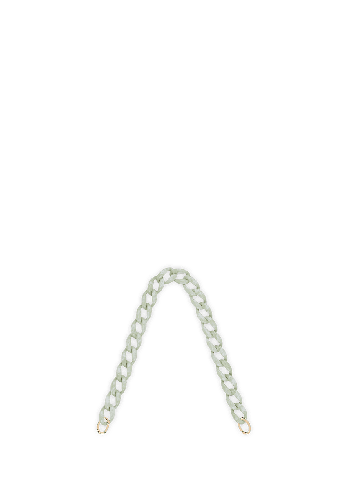 Frontalansicht auf neutralem Hintergrund des Produktes Chain Strap in der Farbe Desert Sage