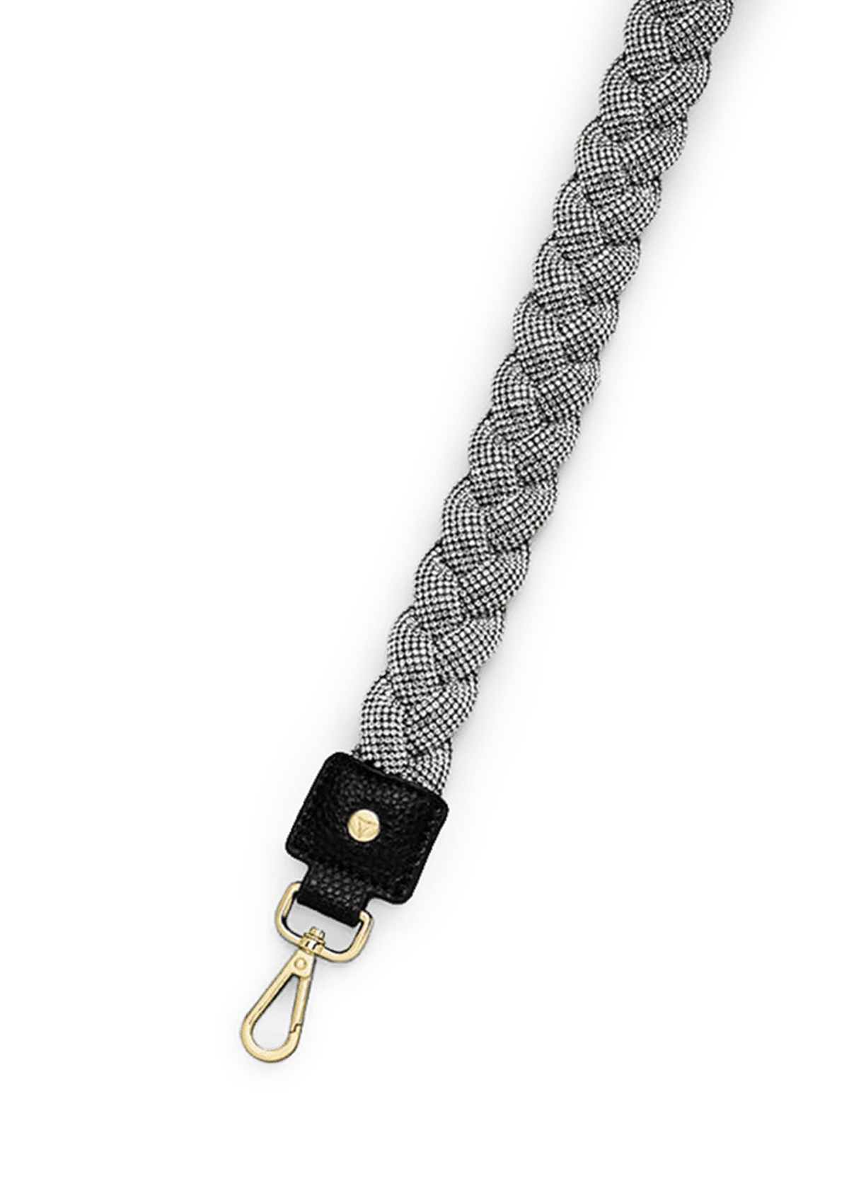 Produktabbildung auf neutralem Hintergrund des Produktes Braided Glitter Strap in der Farbe Black