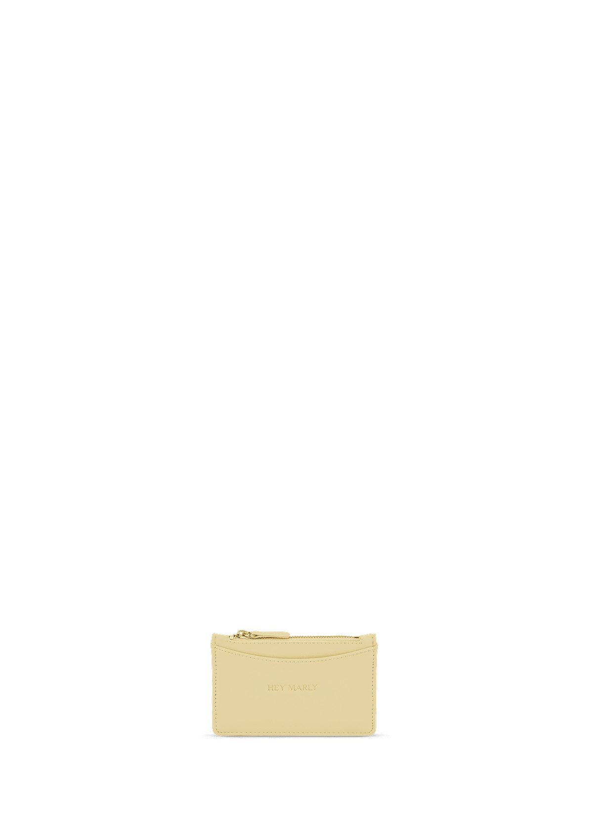 Frontalansicht auf neutralem Hintergrund des Produktes Card Coin Wallet in der Farbe Yellow Light