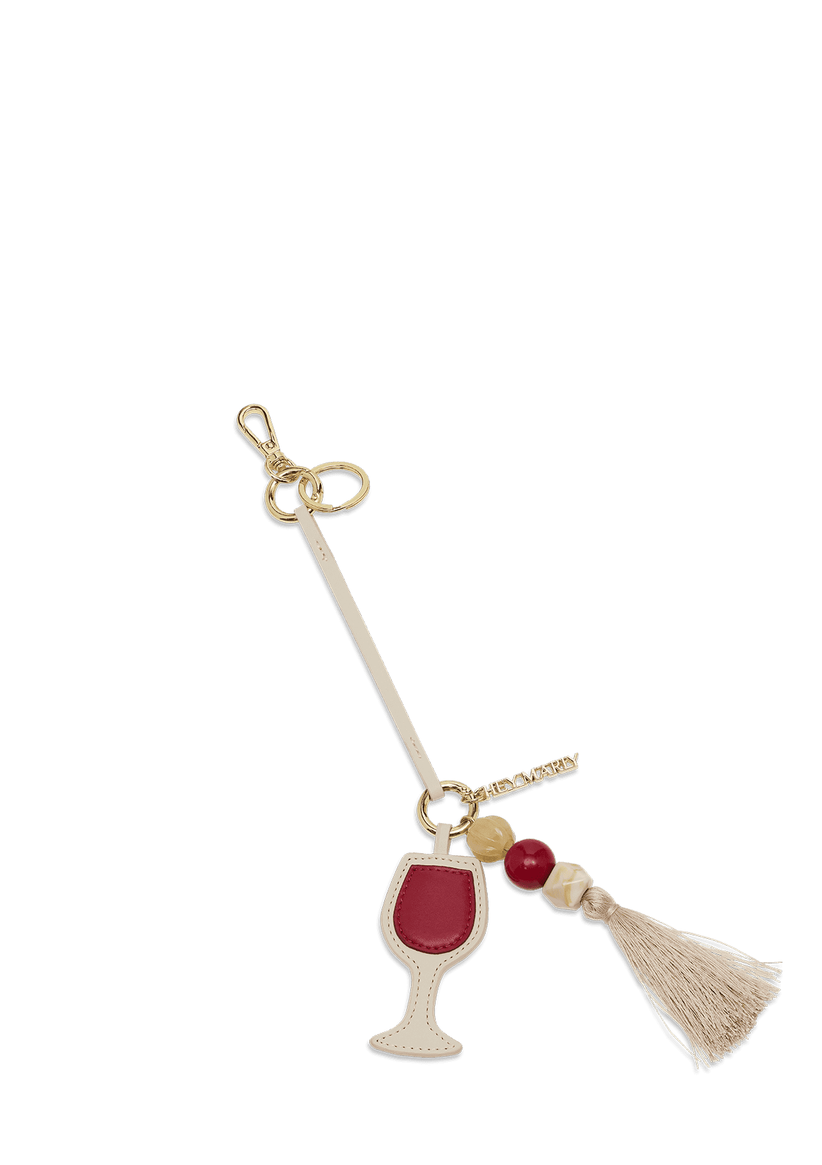 Produktabbildung auf neutralem Hintergrund des Produktes Red Wine Charm in der Farbe Crema-Red