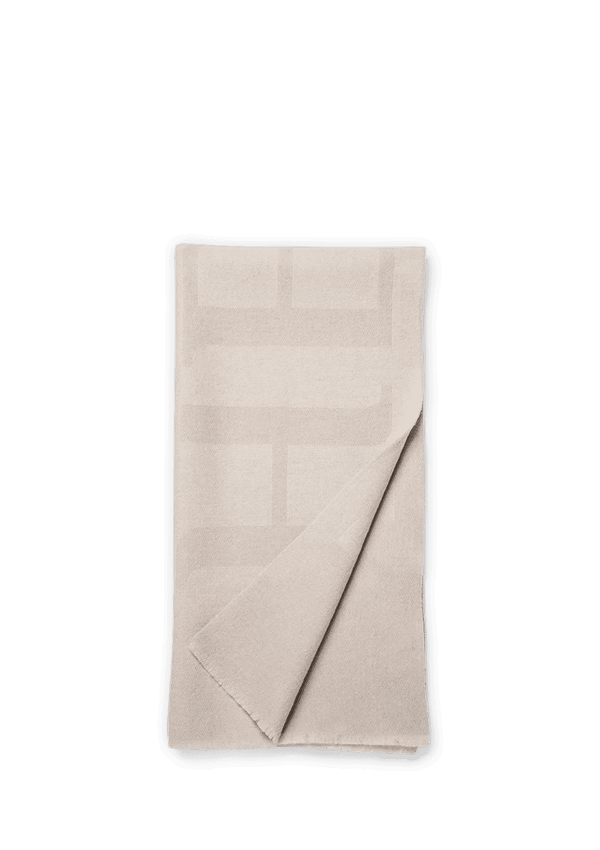 Frontalansicht auf neutralem Hintergrund des Produktes Signature Scarf in der Farbe Crema