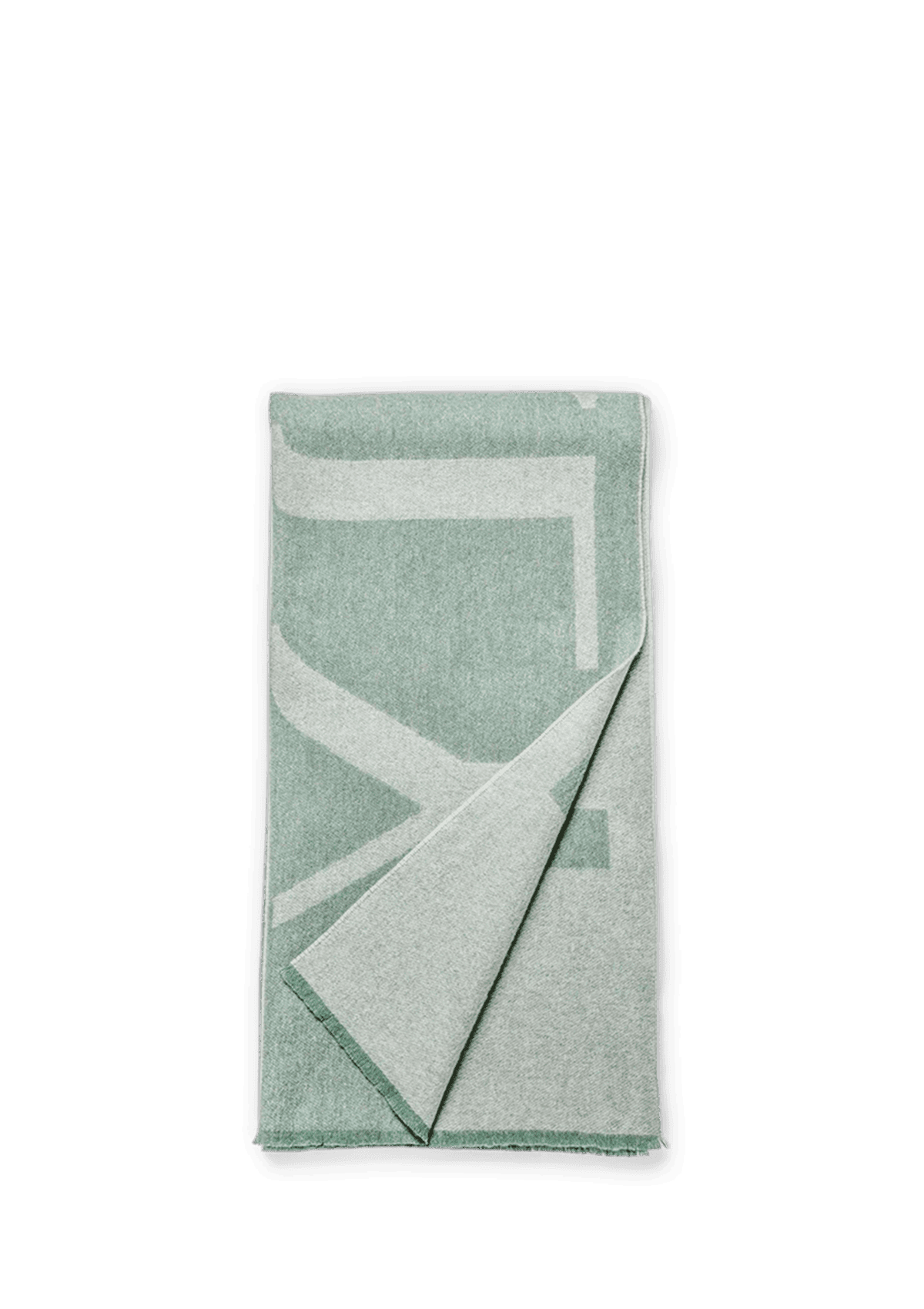 Frontalansicht auf neutralem Hintergrund des Produktes Signature Scarf in der Farbe Desert Sage