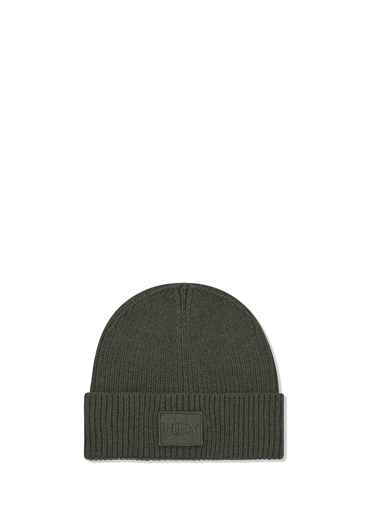 Produktabbildung auf neutralem Hintergrund des Produktes Hey Beanie in der Farbe Forest